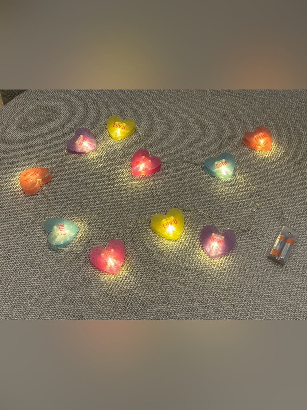 Conversation Hearts String Lights